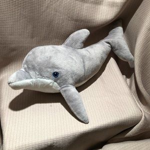 Sea World gray white dolphin plush